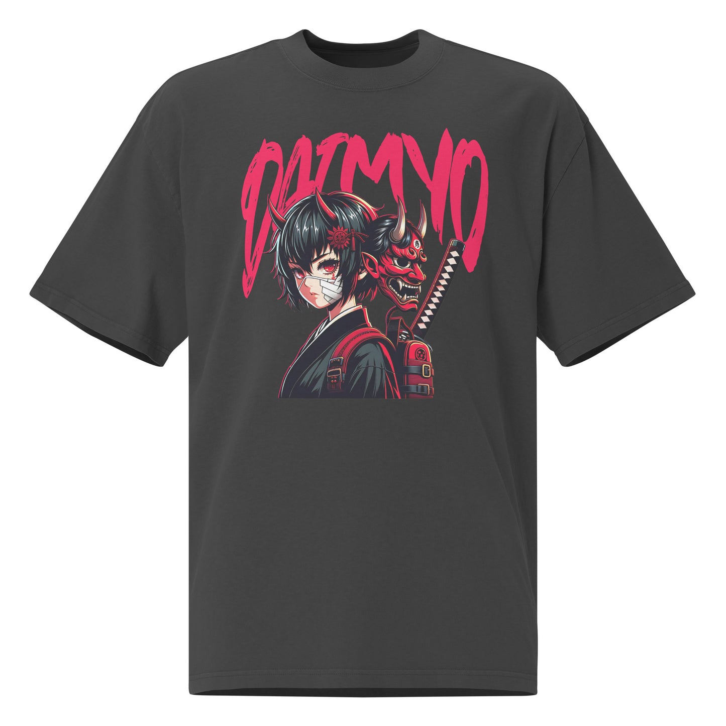 Anime Girlfriend Oversized Faded T-Shirt